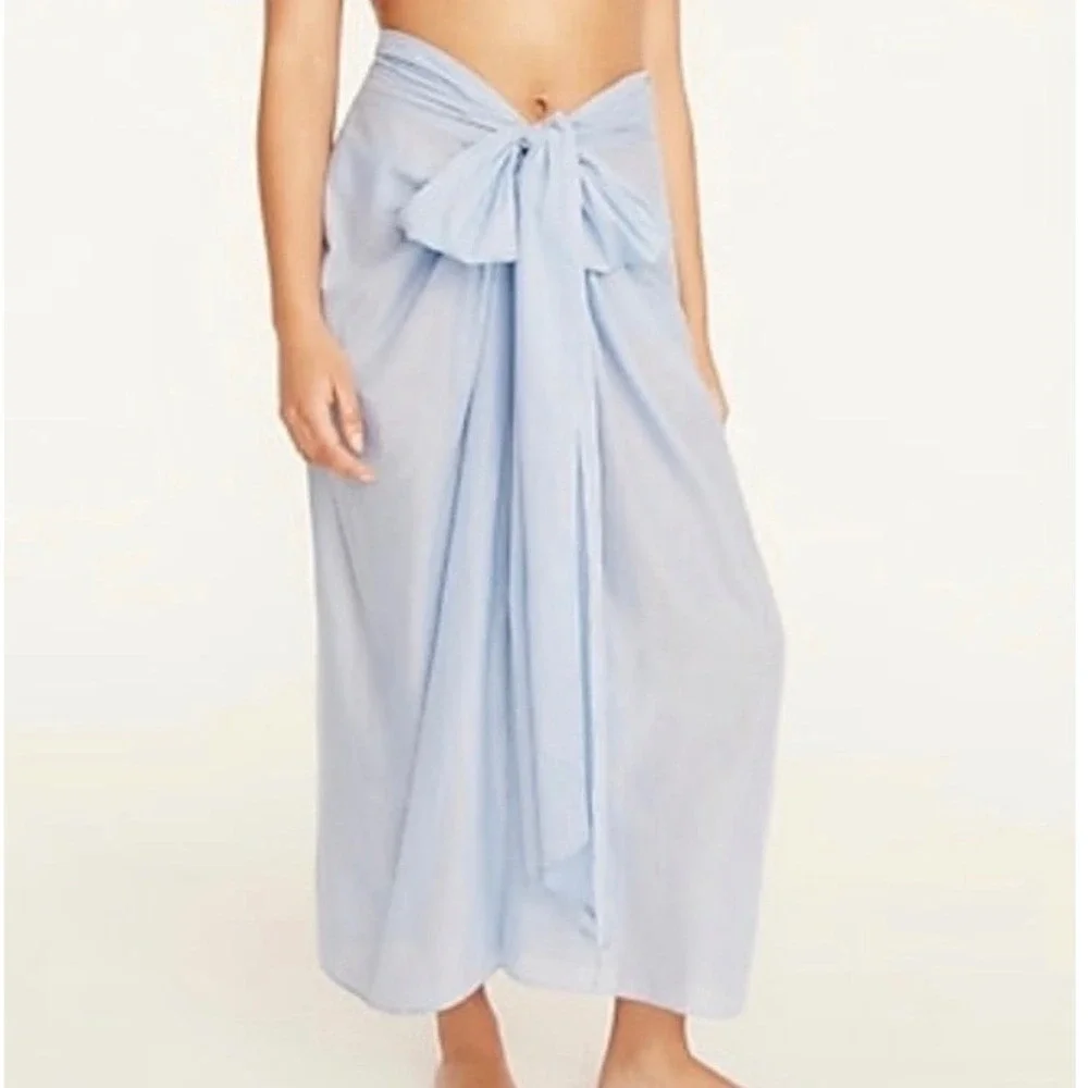 J. Crew Convertible Sarong 100% Cotton Light Blue Size XS